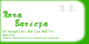 nora baricza business card